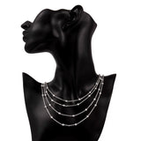 925 Sterling Silver Smooth Beads Necklace Wedding Charm Jewelry