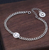 925 Silver Smiley Female Bracelet S925 (FGL)