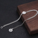 925 Silver Smiley Female Bracelet S925 (FGL)