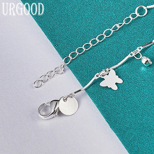 925 Sterling Silver Butterfly Bracelet Women Engagement Wedding Gift