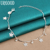 925 Sterling Silver Butterfly Bracelet Women Engagement Wedding Gift