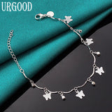 925 Sterling Silver Butterfly Bracelet Women Engagement Wedding Gift