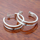 925 Silver Round Earrings Women Engagement Wedding Party Charm Gift
