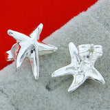 925 Silver Starfish Earrings Women Party Engagement Gift