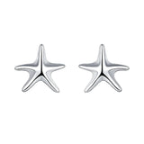 925 Silver Starfish Earrings Women Party Engagement Gift