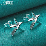 925 Silver Starfish Earrings Women Party Engagement Gift