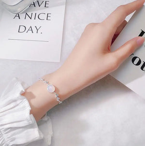 925 Sterling Silver Leaf Moonstone Bracelets for Women