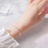 925 Sterling Silver Leaf Moonstone Bracelets for Women