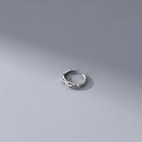 925 Silver Ear Clips Without Piercing Irregular Cuff Earrings