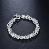 925 Silver Multi-circle Bracelet for Feminine Charm