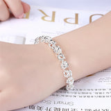 925 Silver Multi-circle Bracelet for Feminine Charm