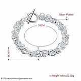 925 Silver Multi-circle Bracelet for Feminine Charm