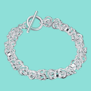 925 Silver Multi-circle Bracelet for Feminine Charm
