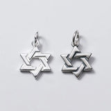 925 Silver Necklace Circle Charms Hexameron Craftwork Pendant For Women