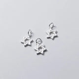 925 Silver Necklace Circle Charms Hexameron Craftwork Pendant For Women