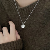 925 Silver Necklace Heart Star Retro Skull Chain Overlapping Clavicle