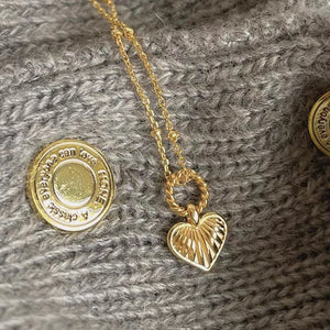 925 Silver Necklace Heart Star Retro Skull Chain Overlapping Clavicle