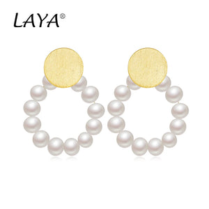 925 Silver Shell Pearl Drop Earrings Wedding Party Jewelry Gift