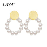 925 Silver Shell Pearl Drop Earrings Wedding Party Jewelry Gift