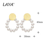925 Silver Shell Pearl Drop Earrings Wedding Party Jewelry Gift