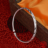 925 Silver Open Cuff Bracelet for Wedding Jewelry