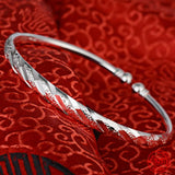 925 Silver Open Cuff Bracelet for Wedding Jewelry