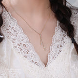 925 Silver Cross Tassel Pendant Necklace for Women