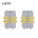 925 Silver Multi-Line High Zirconia Earrings Gift