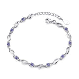 925 Silver Crystal Bracelet Wedding Gift Wholesale Charms Bracelet