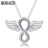 925 Silver Angel Wings Pendant Necklace Wedding Jewelry Gift