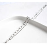 925 Sterling Silver Bead Chain Double-layer Bracelet Women