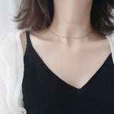 925 Sterling Silver Double Necklace Wedding Party Jewelry