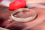 925 Silver Female Bangle No Fade Cuff Bracelet Birthday Gift