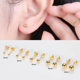 925 Silver Small Balls Stud Earrings Stackable Jewelry