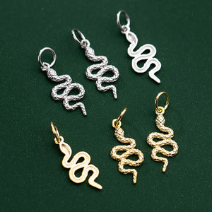 925 Silver Snake Necklace Charms Silver Pendants DIY Jewelry Gift