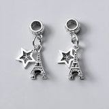 925 Silver Star&Towel Dangle Charm Set DIY Jewelry Making
