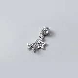 925 Silver Star&Towel Dangle Charm Set DIY Jewelry Making