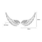 925 Silver Angel Wing Stud Earrings Anniversary Gift