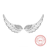 925 Silver Angel Wing Stud Earrings Anniversary Gift