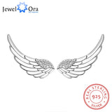 925 Silver Angel Wing Stud Earrings Anniversary Gift