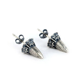 925 Silver Stud Earrings Punk Vintage Jewelry High