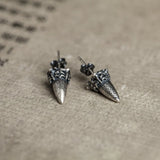 925 Silver Stud Earrings Punk Vintage Jewelry High