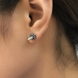 925 Silver Stud Earrings Punk Vintage Jewelry High