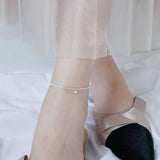 925 Sterling Silver Two Layers Star Charm Anklet For Women S925 Ankle Bracelet
