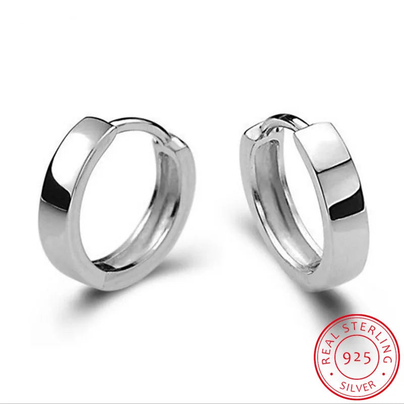 925 Silver Small Ear Bone Arc-shaped Ear Ring Mini Circle Ear Buckle Women Men