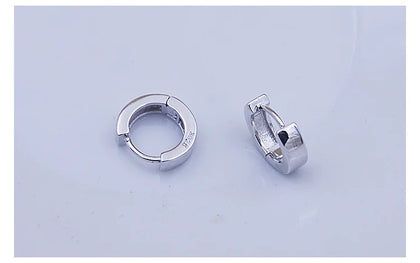 925 Silver Small Ear Bone Arc-shaped Ear Ring Mini Circle Ear Buckle Women Men