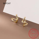 925 Silver Wave Curve Hoop Earring for Women BKEJ093