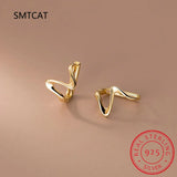 925 Silver Wave Curve Hoop Earring for Women BKEJ093