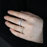 925 Silver CZ Eternity Ring for Women Wedding Jewelry