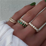 925 Silver CZ Eternity Ring for Women Wedding Jewelry